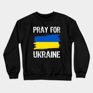 Pray for Ukraine with Ukrainian flag Crewneck Sweatshirt